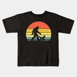 Bigfoot Walking Poodle Dog Vintage Outdoor Kids T-Shirt